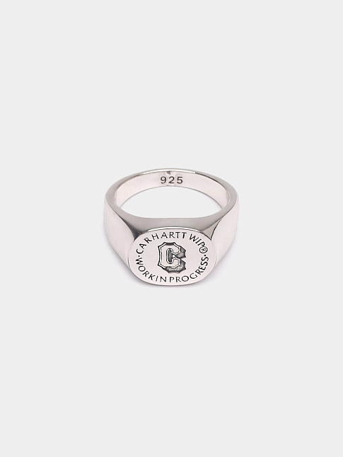 Кольцо VARSITY SIGNET (размер L, цвет Серебряный)