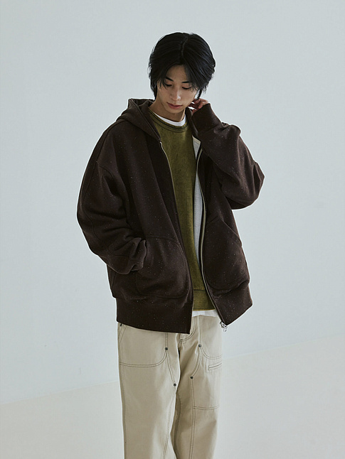Худи OG BOCACI HEAVYWEIGHT ZIPUP PARKA (размер L, цвет Темно-коричневый)