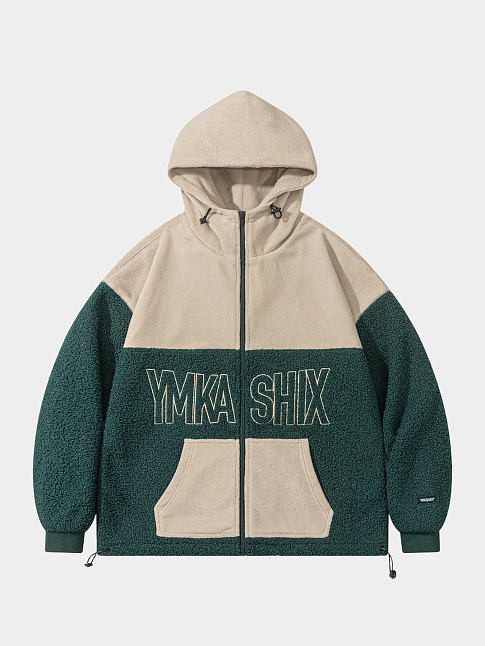 Худи LITTLE LAMB ZIP (размер S, цвет Бежевый-Зеленый)