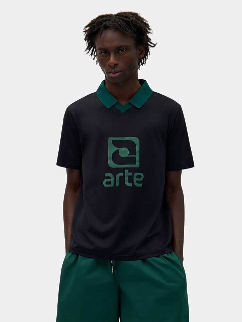 Футболка LOGO COLLAR (размер XL, цвет Черный)