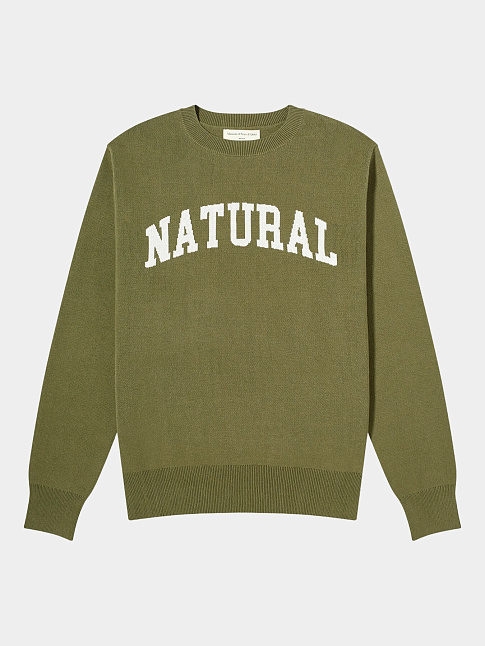 Свитер NATURAL JACQUARD (размер S, цвет Зеленый)