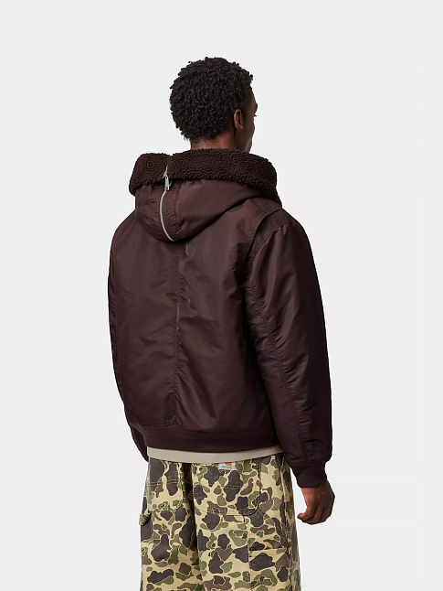 Бомбер HD OLTERA (размер XL, цвет Темно-бордовый)