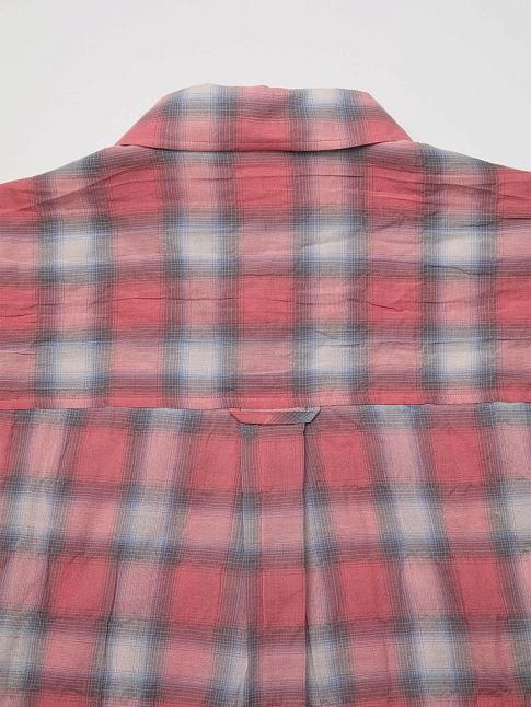 Рубашка SEERSUCKER OMBRE CHECKERED (размер M, цвет Розовый)