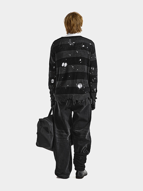 Свитер BUM (размер XL, цвет Черный-Серый)