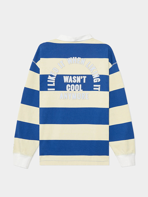 Лонгслив STRIPED POLO SWEAT (размер L, цвет Желтый-Синий)