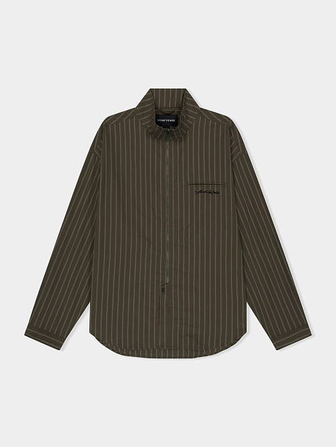 Рубашка HI NECK TWO WAY ZIP UP (размер XL, цвет Коричневый)