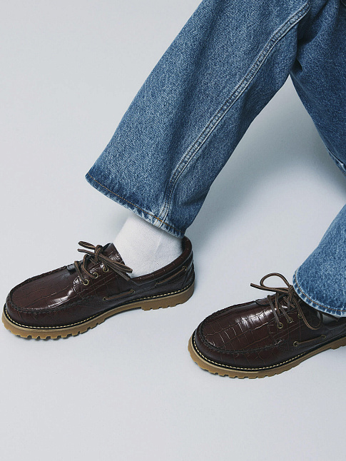 Ботинки OLLIE BOAT SHOE (размер 41, цвет Коричневый)