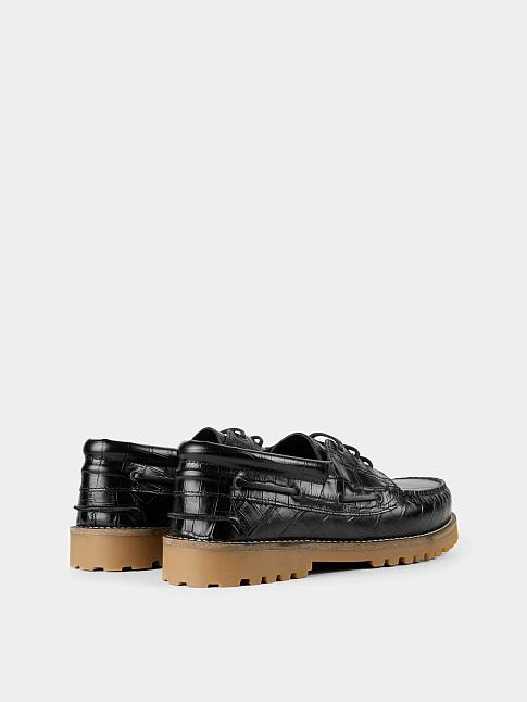 Ботинки OLLIE BOAT SHOE (размер 42, цвет Черный)