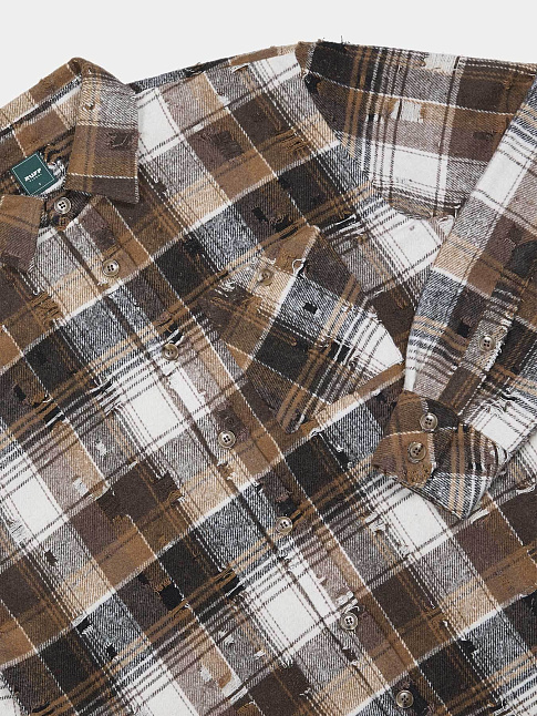Фланелевая рубашка (размер XL, цвет Коричневый)