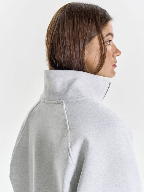 Свитшот ZIP LOGO DE BASE 01 (размер XL, цвет Серый)