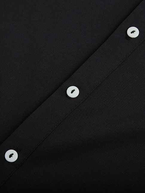 Рубашка KINOMO WITH COLLAR SHORT  (размер S, цвет Черный)