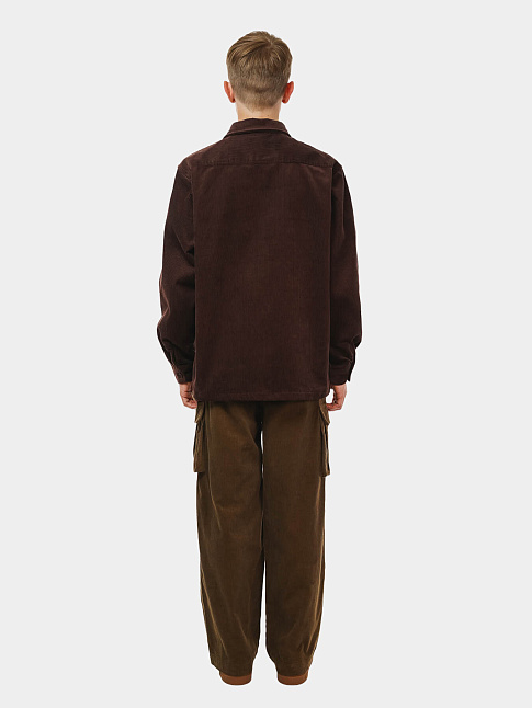 Рубашка VELVET BUTTON (размер S, цвет Темно-коричневый)