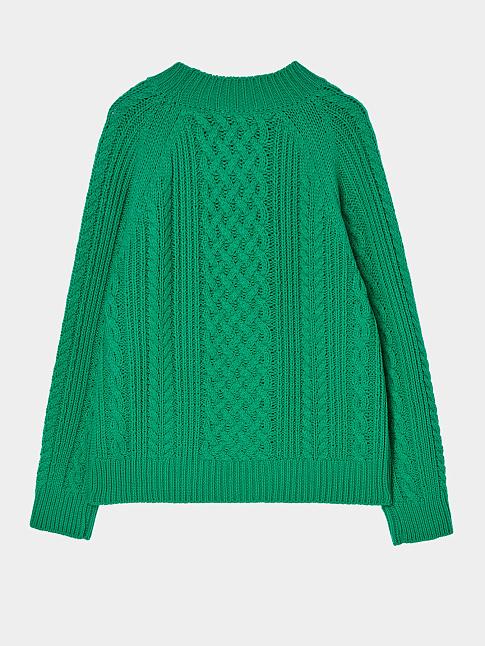 Свитер FISHERMAN CABLE (размер M, цвет GREEN)