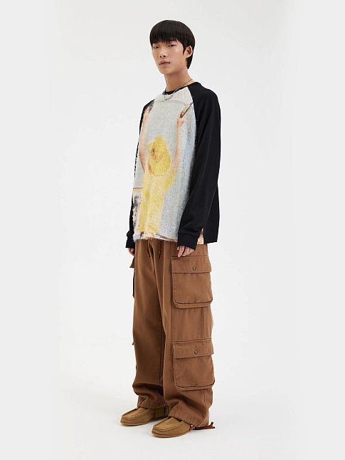 Брюки WASHED QUATRO CARGO (размер S, цвет Коричневый)