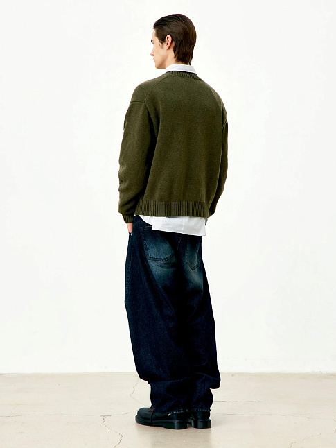 Свитер WOOL CROPPED (размер M, цвет Хаки)