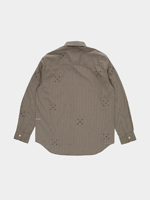 Рубашка CHECKED ALLOVER LOGO (размер M, цвет Коричневый)