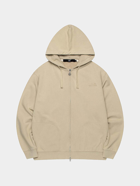 Худи WASHED OG APPLIQUE ZIP-UP (размер M, цвет Бежевый)