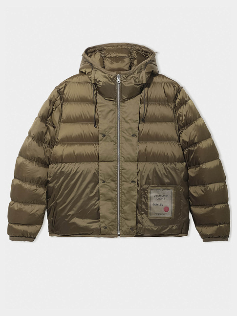Пуховик DOWN LINER HOODED (размер 52, цвет Темно-зеленый)