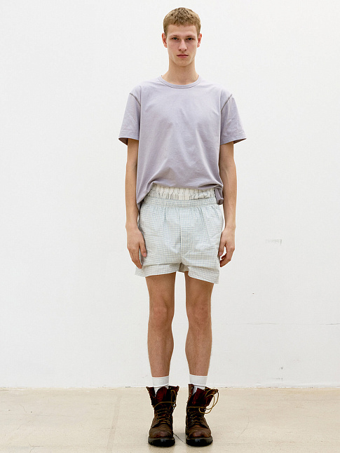 Футболка CHAIN STITCH POINTED CROP (размер L, цвет Светло-фиолетовый)