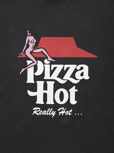 Футболка PIZZA HOT (размер XS, цвет Черный)