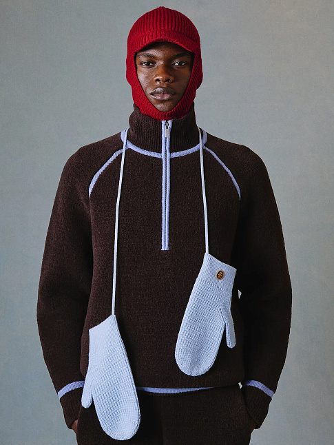 Свитер LAINE (размер L, цвет Темно-коричневый)