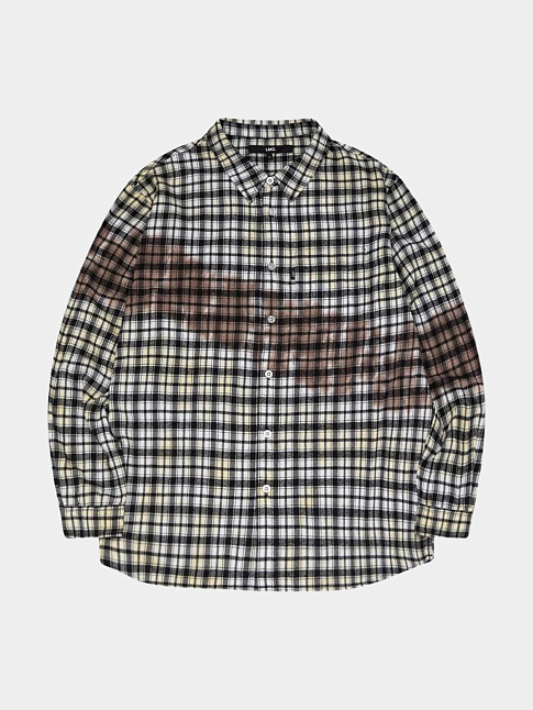 Рубашка TIE DYE PLAID (размер M, цвет Бежевый)