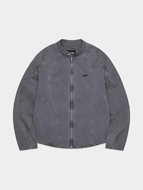 Куртка PIGMENT DYED OVAL GLOBE BIKER (размер M, цвет Серый)