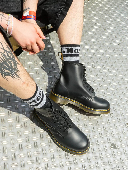 Ботинки 1460 SMOOTH LEATHER LACE UP (размер 36, цвет Черный)