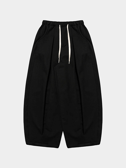 Брюки VALLEY TUCK SWEAT BALLOON (размер one size, цвет Черный)