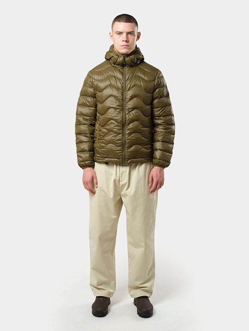 Пуховик WAVES HOODED (размер L, цвет Темно-зеленый)