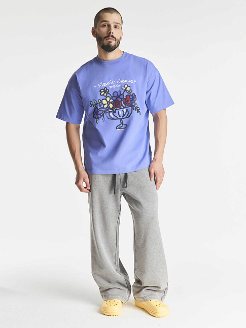 Футболка FLEURS DE L’AUBE (размер L, цвет Фиолетовый)