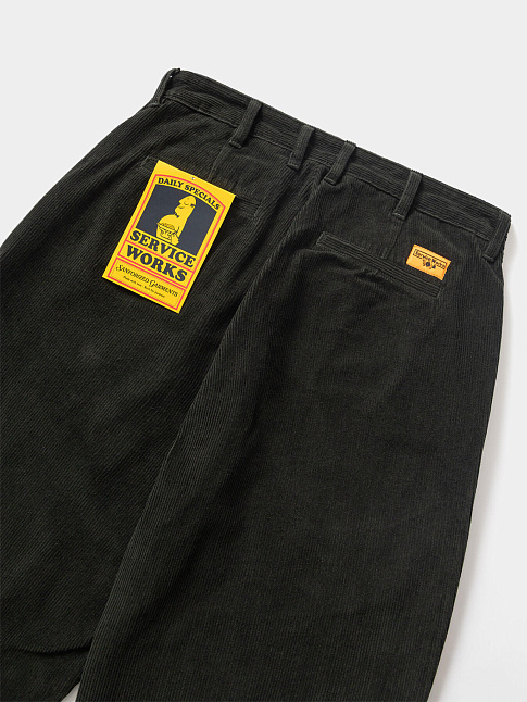 Брюки CORDUROY PART TIMER (размер XL, цвет Темно-зеленый)