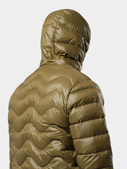 Пуховик WAVES HOODED (размер L, цвет Темно-зеленый)
