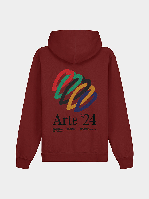 Худи HANK BACK HEARTS (размер XXL, цвет BORDEAUX)