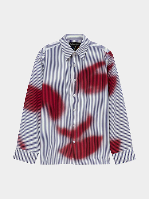 Рубашка BLURRY FACE AIRBRUSH STRIPED BUTTON UP (размер XL, цвет Разноцветный)