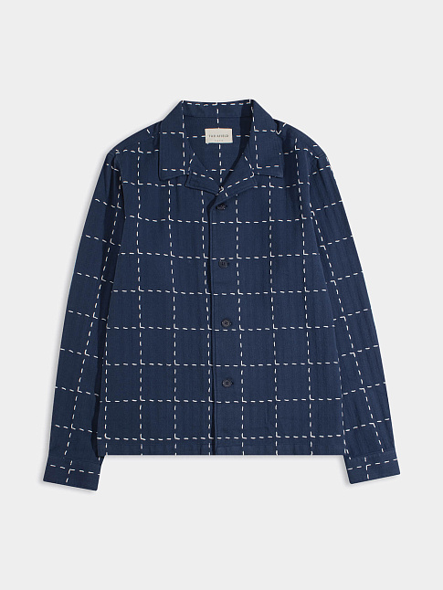 Рубашка VELOSO EMBROIDERY CHECK (размер XXL, цвет Синий)