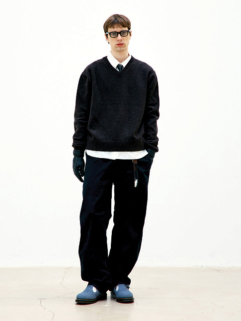 Брюки CORDUROY PANELLED ROUNDING (размер M, цвет Черный)