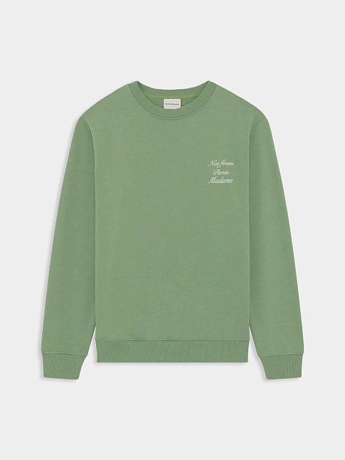 Свитшот SLOGAN CALLIGRAPHY (размер M, цвет Зеленый)