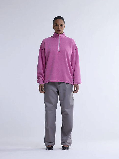 Свитшот PLATE HALF-ZIP (размер L, цвет Розовый)