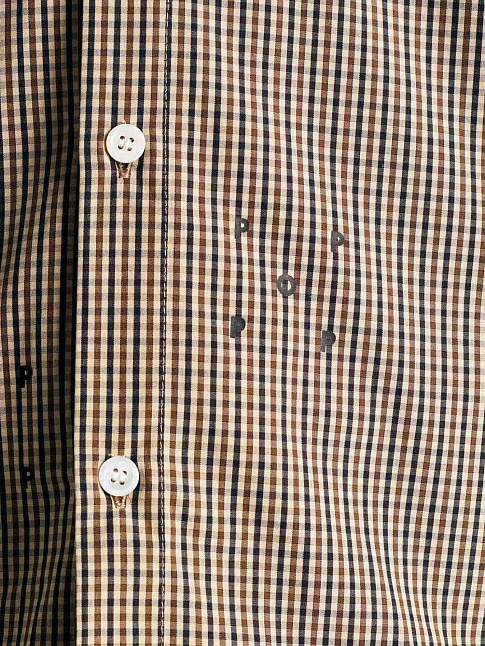Рубашка CHECKED ALLOVER LOGO (размер M, цвет Коричневый)