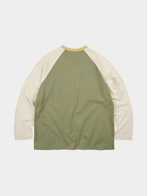 Лонгслив COLOR BLOCK RAGLAN (размер L, цвет Зеленый)