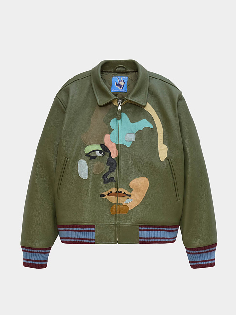 Куртка PATCHWORK FACE VARSITY (размер L, цвет Зеленый)
