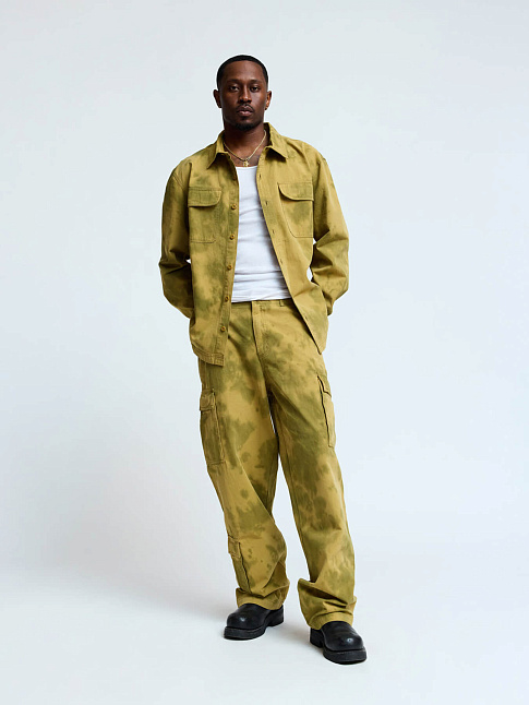 Рубашка DYED LONG SLEEVE WORKER (размер L, цвет Коричневый)