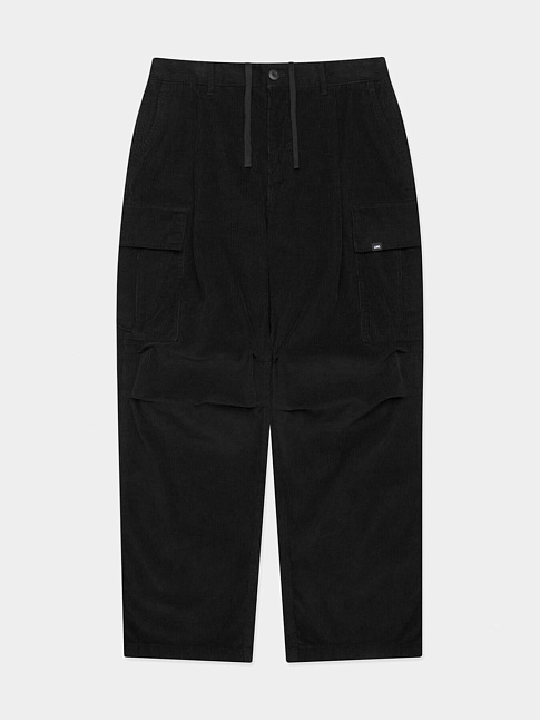 Брюки CORDUROY WIDE CARGO (размер S, цвет Черный)