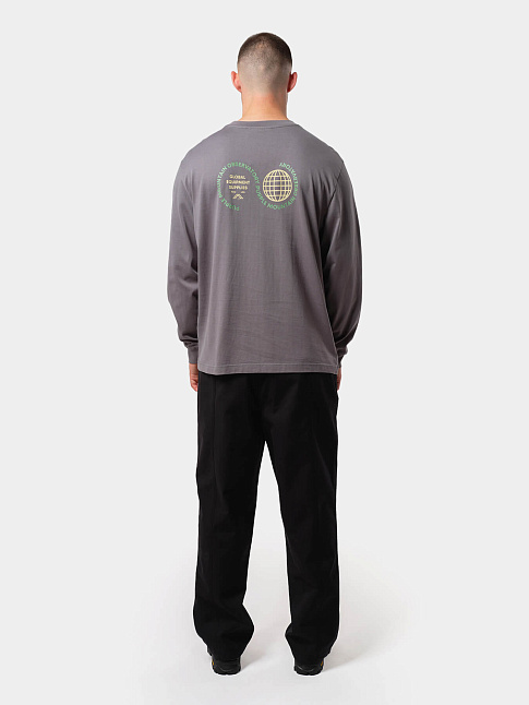 Лонгслив GLOBE LOGO (размер L, цвет Темно-серый)