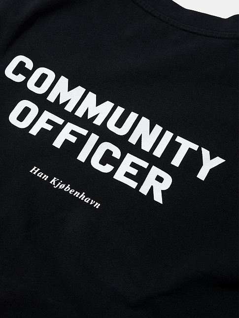 Футболка OFFICER PRINTED OVERSIZED (размер M, цвет Черный)