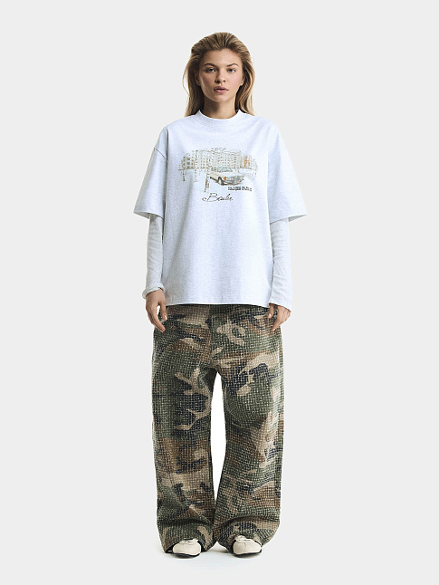 Футболка COUR DE LA MAISON (размер S, цвет Серый)