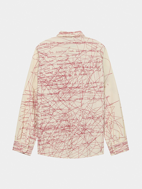 Рубашка MANUSCRIPT EMBROIDERED (размер M, цвет Бежевый)