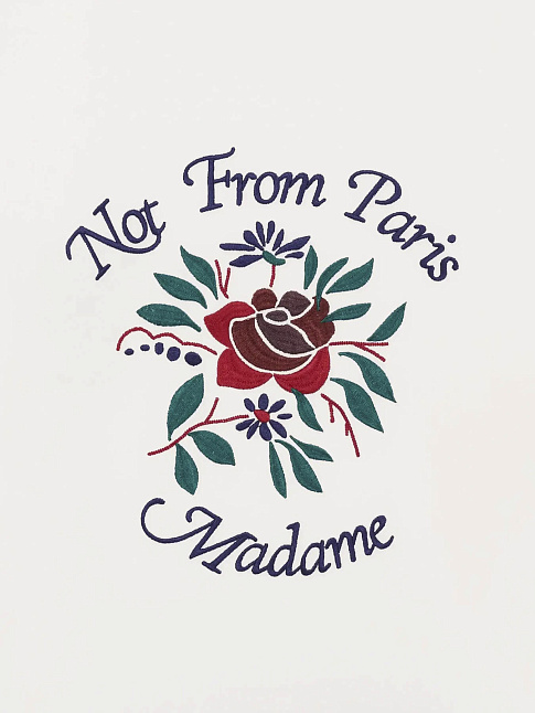 Лонгслив MANCHES LONGUES SLOGAN ROSE (размер L, цвет Белый)