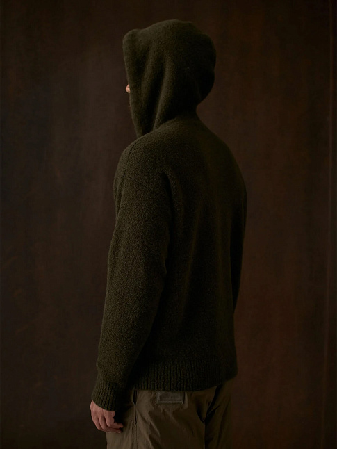 Худи HOODED KNIT (размер 54, цвет Темно-зеленый)